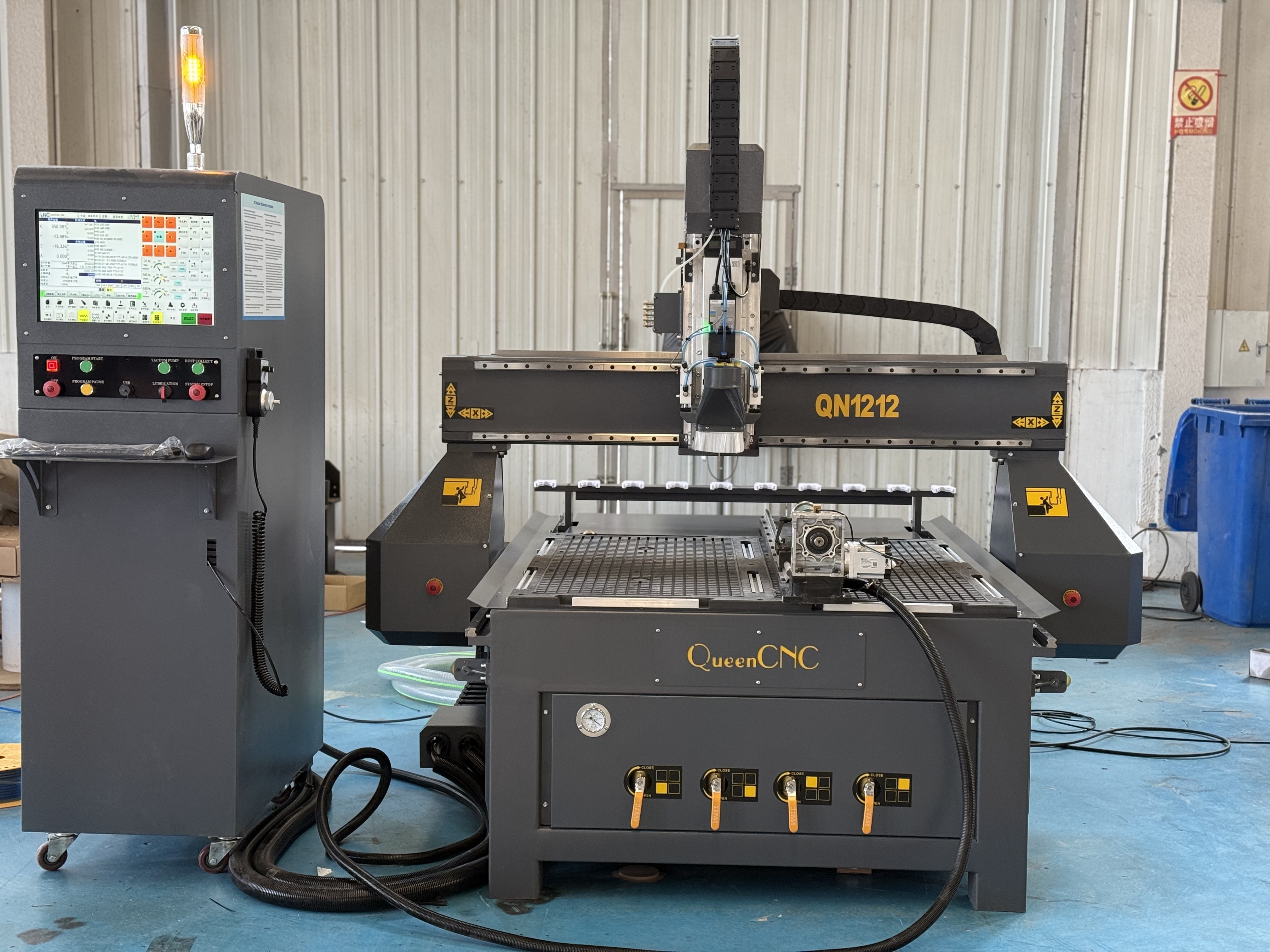 Cnc Router-4x4 atc cnc router with rotary axis for g